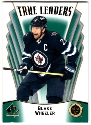 2021-22 SP Authentic True Leaders Green Blake Wheeler #TL-19 Winnipeg Jets - Image 1 of 2