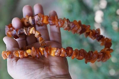XXXL NATUR BERNSTEINKETTE COLLIER NATÜR Butterscotch 90 GR AMBER NECKLACE 4A2 - Bild 1 von 4