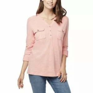 GLORIA VANDERBILT Women SMALL Penelope Top Shirt Pullover Color:LIGHT ORANGE - Picture 1 of 3