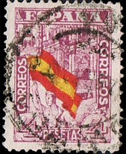 España 1936. Junta Defensa. Edifil 0 812. 4 Pts .Muy escaso en usado. Precioso. - Imagen 1 de 1