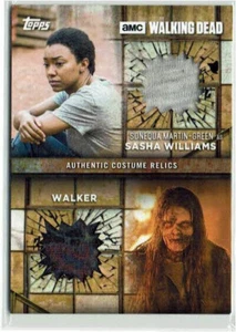 The Walking Dead Season 7 DUAL Relic DR-SW Sonequa Martin-Green & Walker #10/25 - Picture 1 of 2