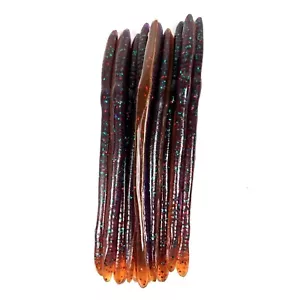 10 Hand Poured 5.75 Finesse Plastic Worms. “PB&J II” - Picture 1 of 4