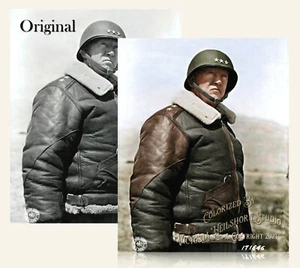 Colorized Photo Poster: World War II Army General George S. Patton -- 6 Sizes! - Picture 1 of 7