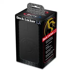 BCW Black Leatherette Deck Locker LX holds 80 Collectible Gaming Cards and Dice - Picture 1 of 2