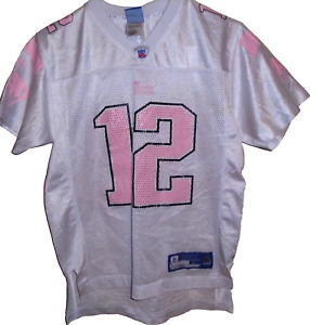 Tom Brady 12 Reebok Jersey Pink New England Patriots Youth Large 14 NFL Football