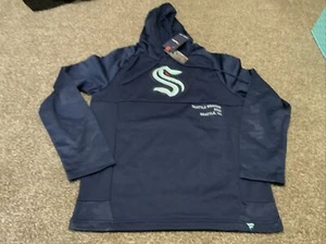 Seattle Kraken Fanatics Hoodie Navy Blue Men’s Size: Medium NWT - Picture 1 of 4