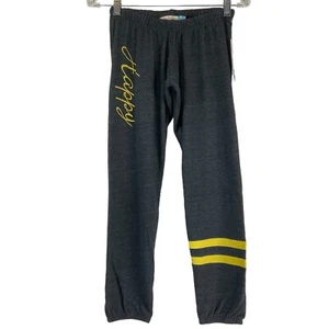 Vintage Havana Jogger Girls Sz L Charcoal Gray/Yellow Happy Sweat $73 Nwt - Picture 1 of 8