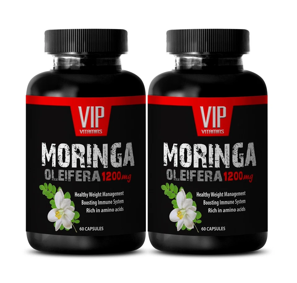 sistema inmunológico para adultos - MORINGA OLEIFERA - Moringa investigación verificada - 2 Bot Foto 1 de 4