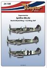1/24 Scale Spitfire Mk IX 132 (no) Wing Decals. FREE SHIPPING