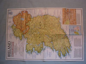 IRELAND AND NORTHERN IRELAND MAP+ HISTORIC IRELAND National Geographic Apr. 1981 - Picture 1 of 2