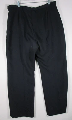 Le Suit Womens Mid Rise Dress Pants Elastic Waist Straight Leg Size 18 Black - Image 1 of 4