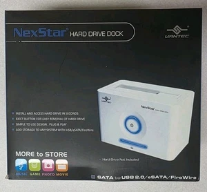 Vantec NexStar Hard Drive Dock NST-D100FBSU USB 2.0 eSATA FireWire - Afbeelding 1 van 3