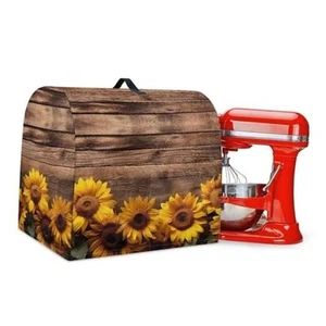 Talayituse Print Stand Mixer Covers Kitchen Fits for 4.5-5 Quart Sunflower Wood - Picture 1 of 7