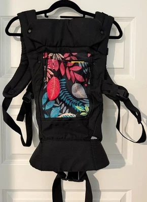 Portabebés BETHBEAR 4 en 1 Ergonómico Convertible Negro Floral Nuevo con Etiquetas Foto 1 de 3