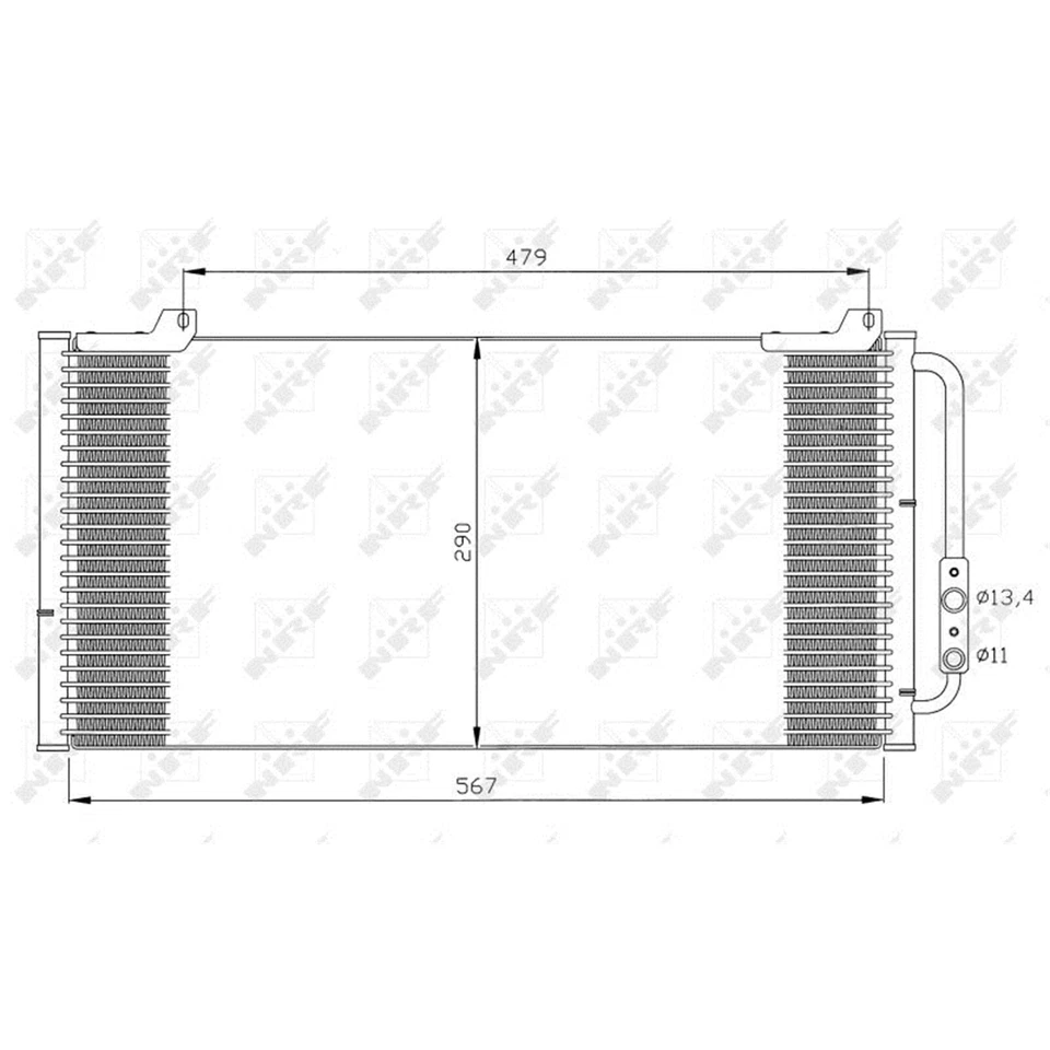 NRF Air Conditioning Condenser for Rover 200 400 - Image 1 of 4