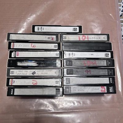 Lot Of 15 Beta Betamax Video Cassette Prerecorded 4  Blanks Star Wars Hellraiser - Image 1 of 4