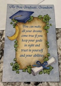 Grandson As You Graduate 👨🎓 Graduation 5'x7.75" Stockwell Greeting Card - Picture 1 of 10