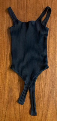 Винтажный Wayne Rogers ребристый бак боди шелковая смесь ремни 90-х  - Изображение 1 из 2