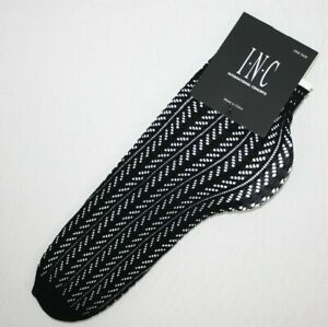 INC International Concepts Chevron Knit Socks Color Black One Size Fits Most