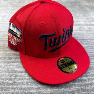Cappello berretto Minnesota Twins uomo aderente 7 3/8 nuova epoca lana Cooperstown toppa laterale - Foto 1 di 6