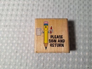 Carson Dellosa Please Sign and Return Bleistiftfigur Gummistempel CD-8507 - Bild 1 von 6