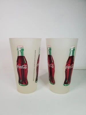 Coke Coca Cola Hard Plastic Cups Packer Ware USA Set of 2 2002 - Image 1 of 4