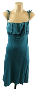 Dotti Womens Short Green Slip Dress Casual Beach Sleeveless Straps AU Size 14 L - Picture 1 of 8