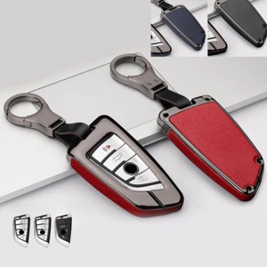 Zinc Alloy Leather Car Key Case Cover For BMW 2 3 5 6 7 M5 X1 X2 X3 X4 X5 X5M X6 - Picture 1 of 10