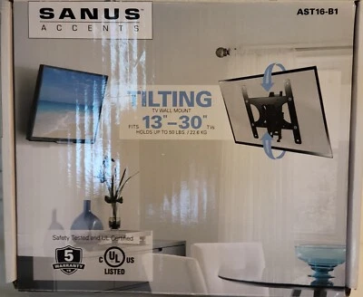 SANUS TILTING 13"-30" TV WALL MOUNT AST16-B1 (E10014507) - Image 1 of 4