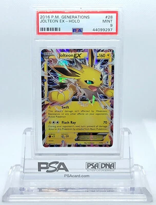 POKEMON GENERATIONS JOLTEON EX #28 ULTRA RARE HOLO FOIL PSA 9 MINT #44099297 - Image 1 of 3