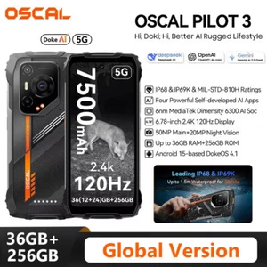 Global OSCAL PILOT 3 5G AI Phone 36GB+256GB 6.78'' 2.4K 120Hz 7500mAh NFC 50MP - Picture 1 of 13