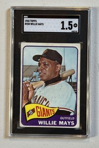 1965 Topps Willie Mays San Francisco Giants 155 Newly Graded SGC 1.5 Baseball