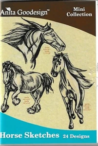 CD de diseño de máquina de bordar Anita Goodesign bocetos de caballo - Imagen 1 de 2