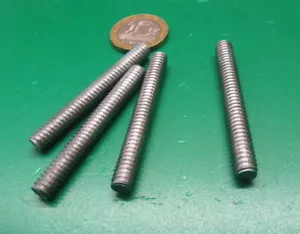 Aluminum 6061 T6 Threaded Studs, RH, 1/4"-20 x 2.0" Long, Pkg of 20 pcs - Bild 1 von 15
