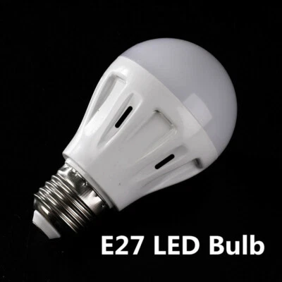 LED E27 3W 5W 7W Energy Saving Lamp Globe Bulb Ball Light White DC12V Home Light - Image 1 of 4