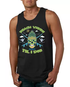 Camiseta sin mangas Beach Vibes Till Die exterior para hombre - Imagen 1 de 8
