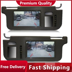 7" Car LCD Rear View Mirror Screen Monitor DVD/VCD/GPS/TV Sun Visor Left/Right - Picture 1 of 22