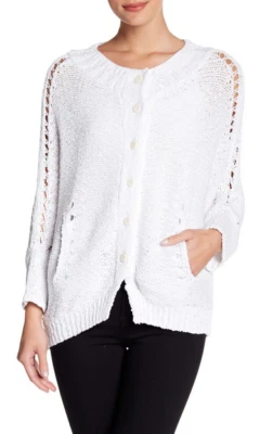 Cárdigan INHABIT Algodón Tejido Luxe Cocoon Blanco P/XS NUEVO CON ETIQUETAS $425 Foto 1 de 3