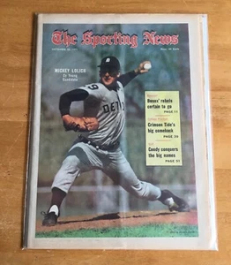 The Sporting News 25 de septiembre de 1971 Mickey Lolich Tigres de Detroit embolsado - Imagen 1 de 3