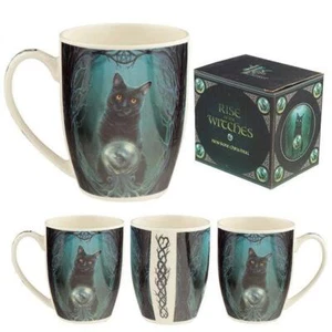Taza de porcelana Black Cat Rise of the Witches coleccionable Reino Unido Lisa Parker - Imagen 1 de 1