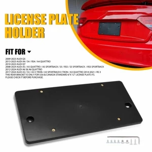 Rear Bumper License Plate Bracket Fits 2008-2024 AUDI A5 / A5 Quattro / S5 /RS5 - Picture 1 of 12