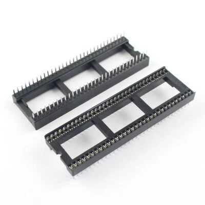 2Pcs 1.778mm Pitch 64P 64 Pin DIP Solder Type IC Socket Adapter Wide 17.68mm - Bild 1 von 4