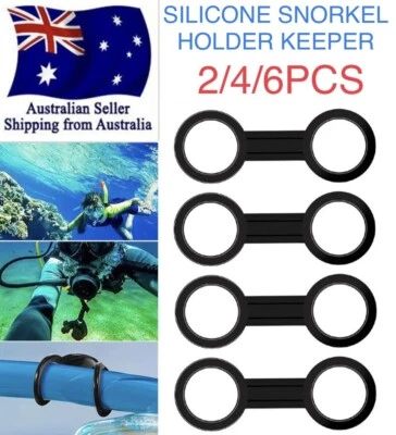 Silicone Snorkel Keeper Holder Scuba Diving Snorkelling Snorkel Mask 2/4/6 PCS - image 1 of 4