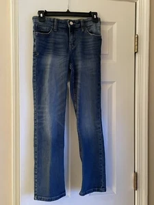 Cat & Jack Girl's Size 12 Blue Jeans Straight Leg And Stretch - Picture 1 of 6