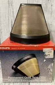 Krups 48605 053o-33 Permanent Gold Tone Coffee Maker Filter New Imperfect Box - Picture 1 of 2
