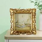 Picture Frame Resin Photo Frame, Hand Carved Floral, Antique Card Display