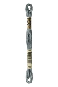 DMC Embroidery Floss 100% cotton 8.7 yds - Light Pewter Gray NEW, #169 - Picture 1 of 1
