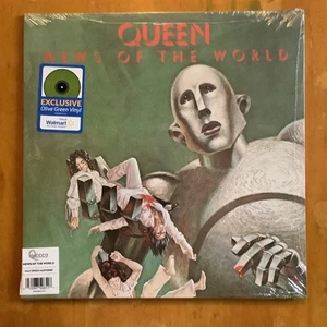 Queen - News of the World Walmart Olive Green Vinyl Sealed Reissue - Picture 1 of 2