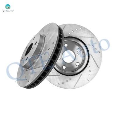 Rotores de disco de freno delanteros ranurados perforados 296 mm a 2006-2008 2014 2015 Lexus IS250 Foto 1 de 4