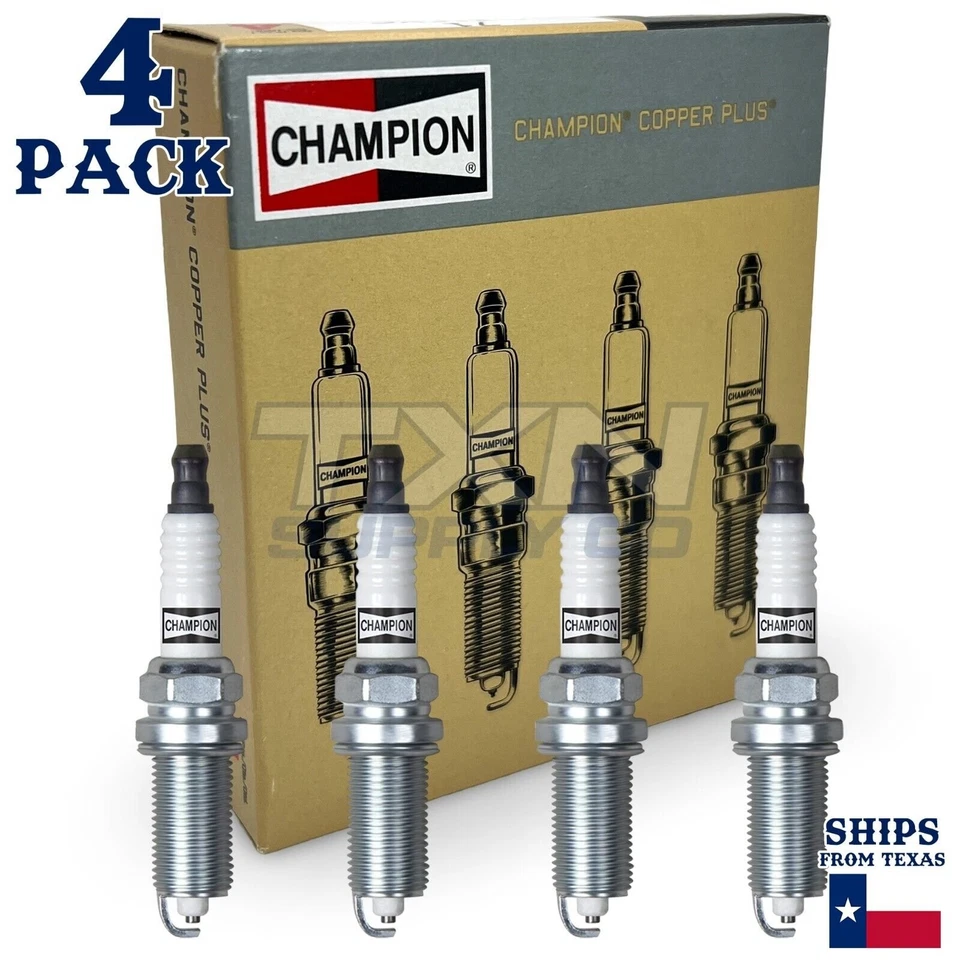 4 Pack Champion Copper Plus Spark Plugs for 2015-2021 Jeep Renegade 2.4L L4 - Image 1 of 3